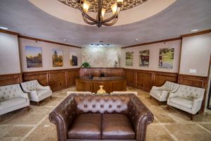 head on view of the front desk at The Right Step Houston