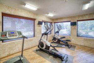 gym equipment near window at The Right Step Houston