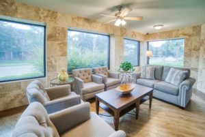 sitting and social area at The Right Step Houston