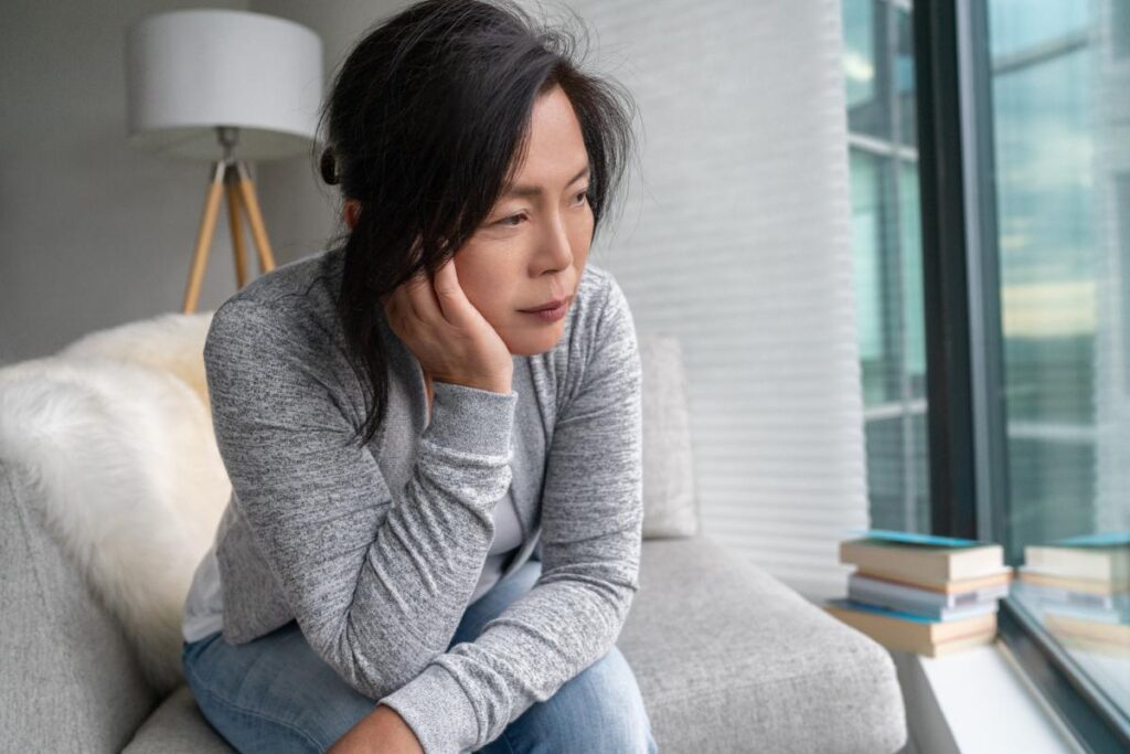 Person feeling the effects of heroin dependence