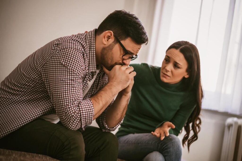 Person talking about meth use with a loved one