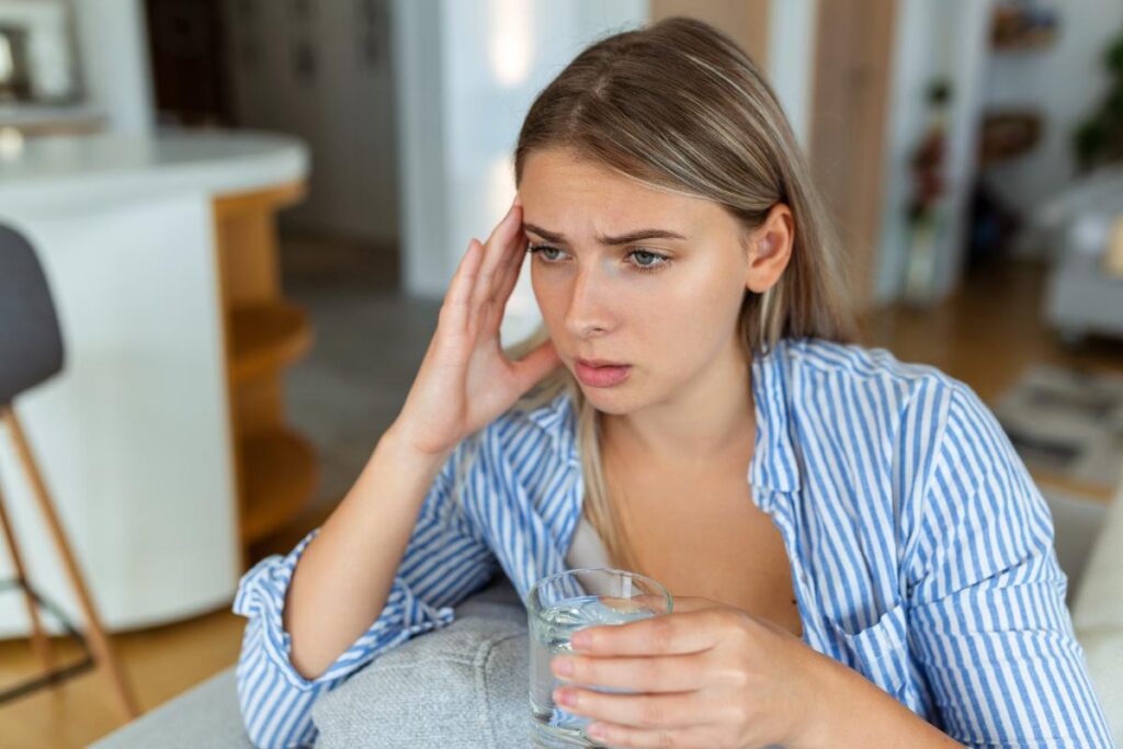Person experiencing some side effects of molly abuse