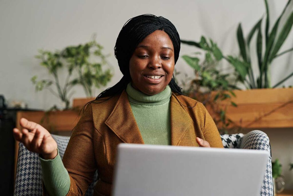 Person in addiction counseling